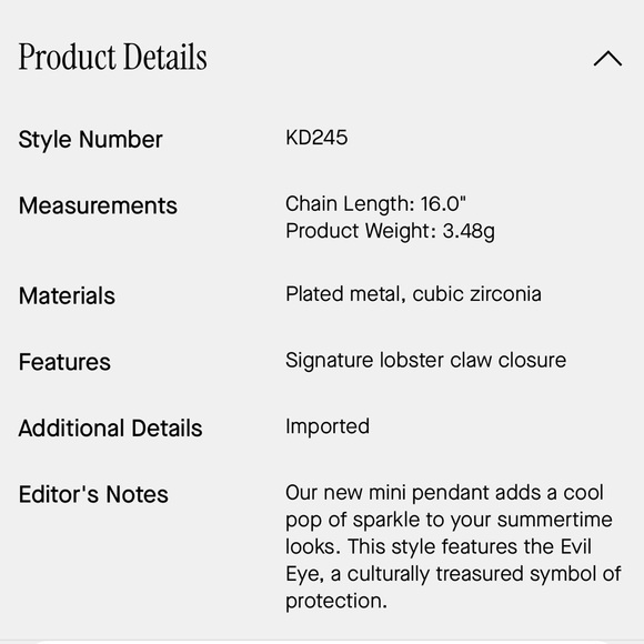 🧿 NWT Kate Spade All Seeing Stud Earrings & Mini Pendant Set 🧿 - Picture 8 of 8